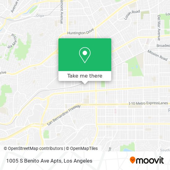 Mapa de 1005 S Benito Ave Apts