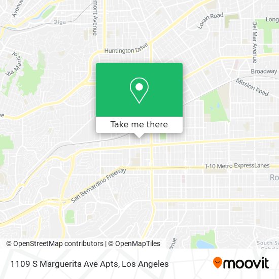 Mapa de 1109 S Marguerita Ave Apts