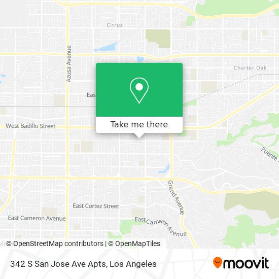 Mapa de 342 S San Jose Ave Apts
