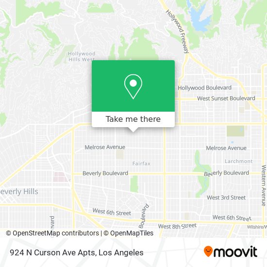 924 N Curson Ave Apts map