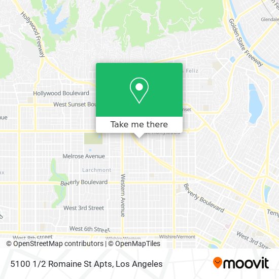 5100 1/2 Romaine St Apts map