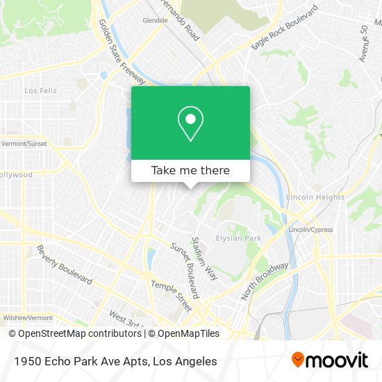 Mapa de 1950 Echo Park Ave Apts