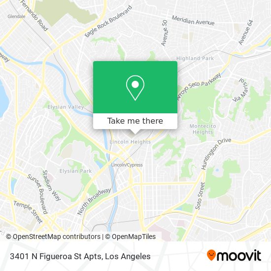 3401 N Figueroa St Apts map