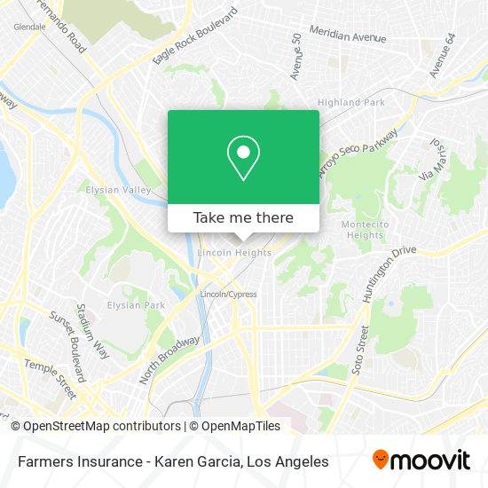 Farmers Insurance - Karen Garcia map