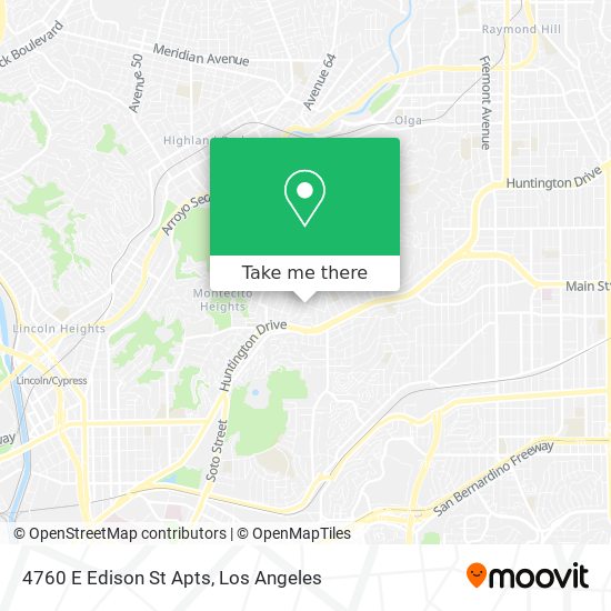 Mapa de 4760 E Edison St Apts
