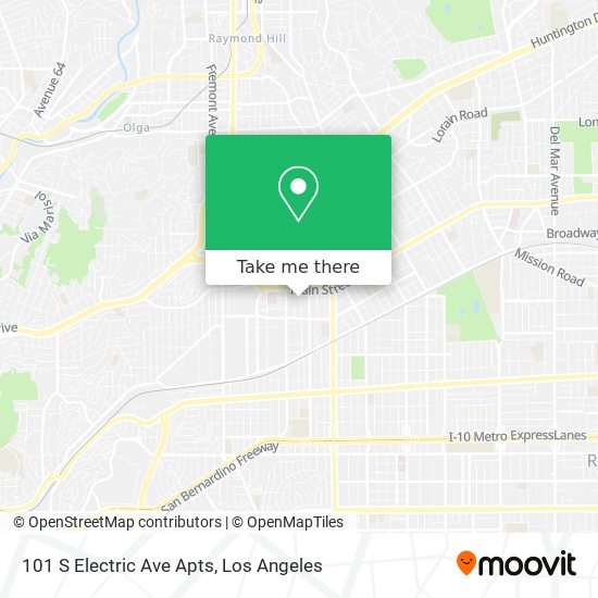 101 S Electric Ave Apts map