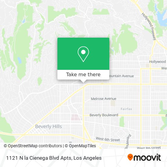 1121 N la Cienega Blvd Apts map