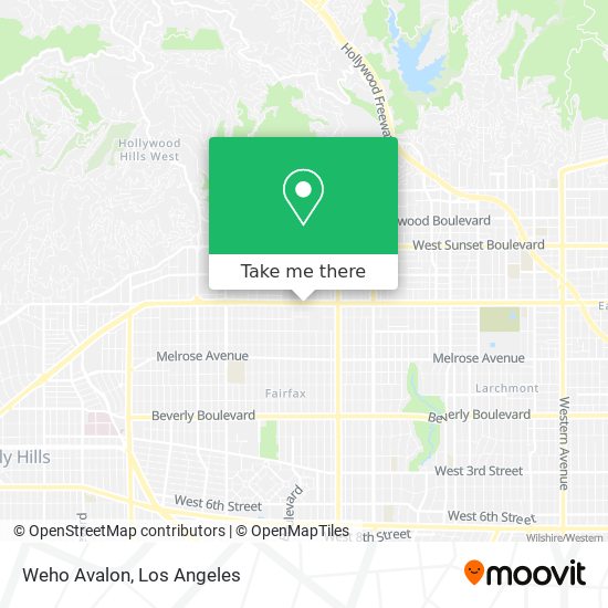 Weho Avalon map