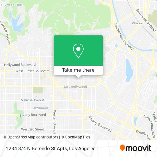 1234 3/4 N Berendo St Apts map