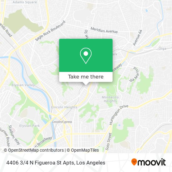 Mapa de 4406 3/4 N Figueroa St Apts