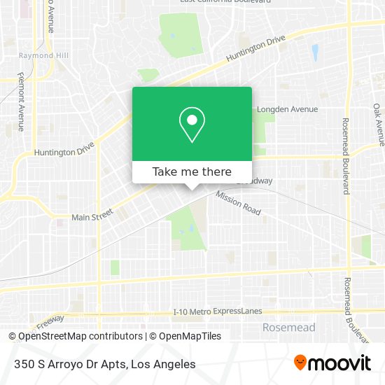 Mapa de 350 S Arroyo Dr Apts