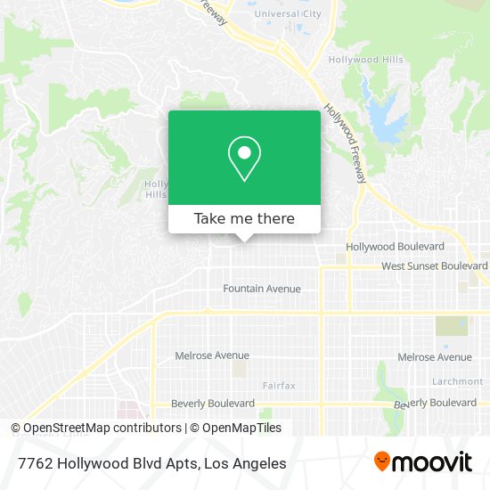 Mapa de 7762 Hollywood Blvd Apts