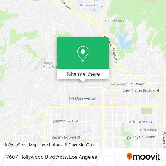 Mapa de 7607 Hollywood Blvd Apts