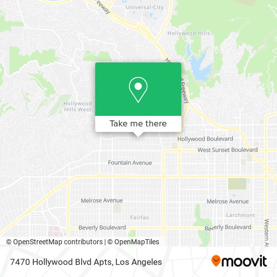 7470 Hollywood Blvd Apts map