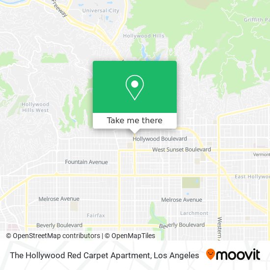 The Hollywood Red Carpet Apartment map