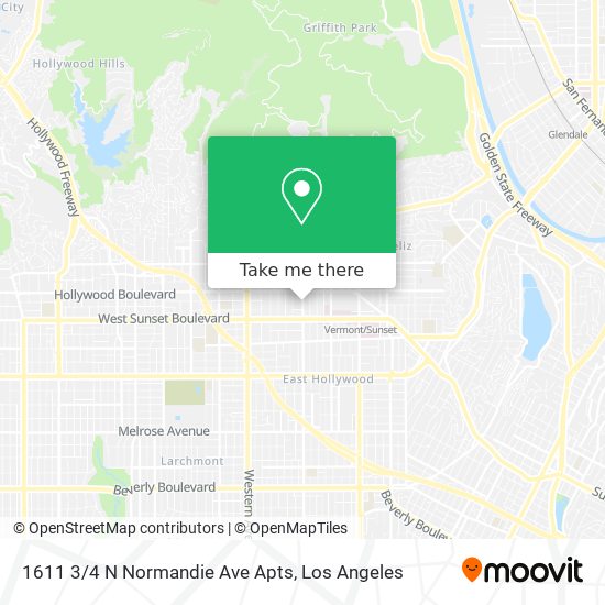 1611 3/4 N Normandie Ave Apts map