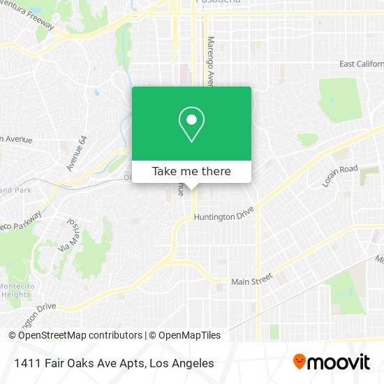 Mapa de 1411 Fair Oaks Ave Apts