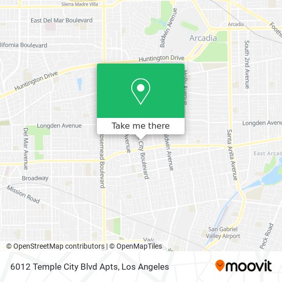 Mapa de 6012 Temple City Blvd Apts