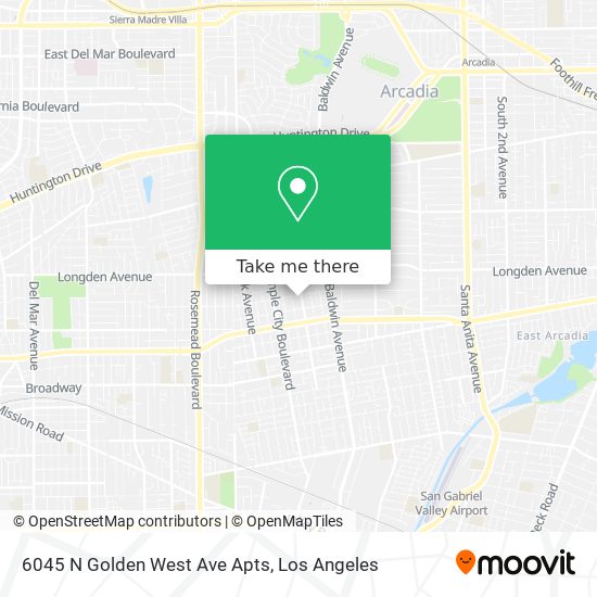 Mapa de 6045 N Golden West Ave Apts