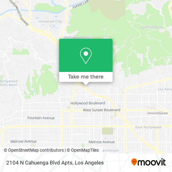 Mapa de 2104 N Cahuenga Blvd Apts