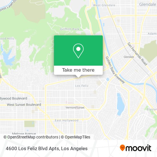 4600 Los Feliz Blvd Apts map