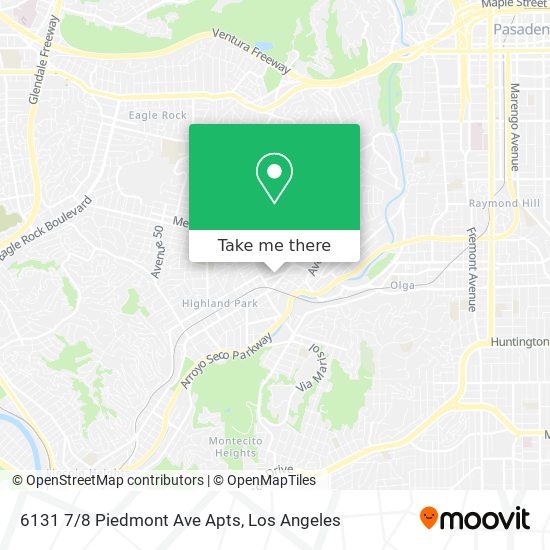 Mapa de 6131 7/8 Piedmont Ave Apts