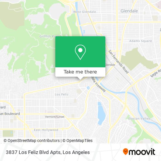 3837 Los Feliz Blvd Apts map