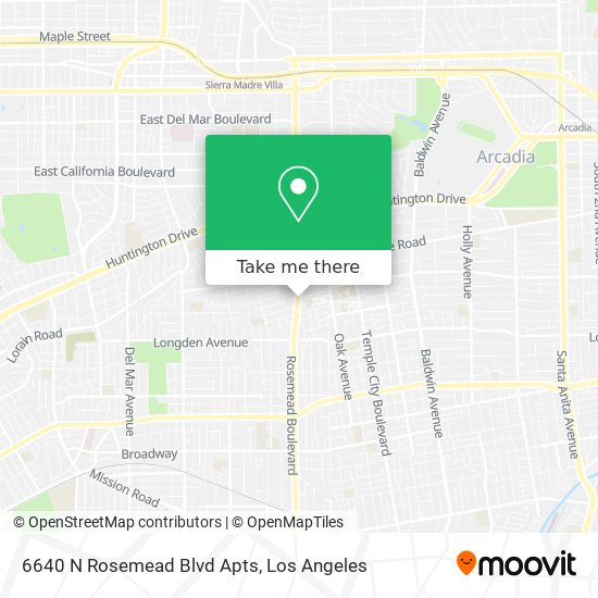 6640 N Rosemead Blvd Apts map