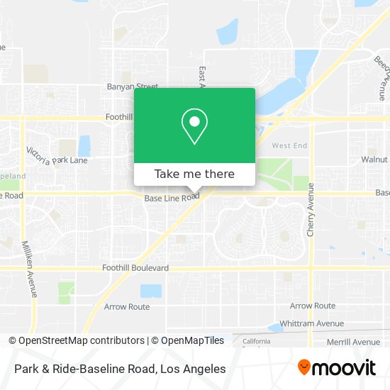 Mapa de Park & Ride-Baseline Road