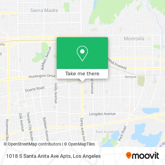 1018 S Santa Anita Ave Apts map