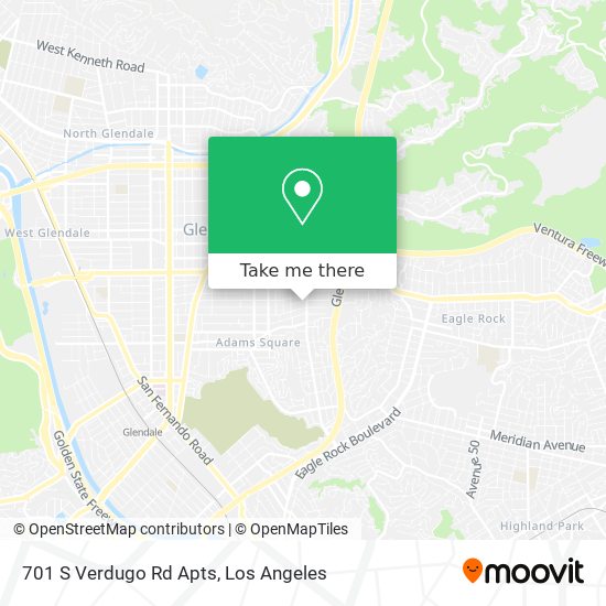 Mapa de 701 S Verdugo Rd Apts