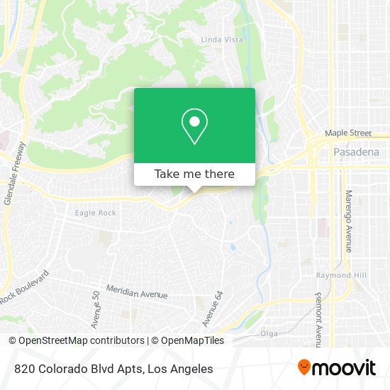 820 Colorado Blvd Apts map