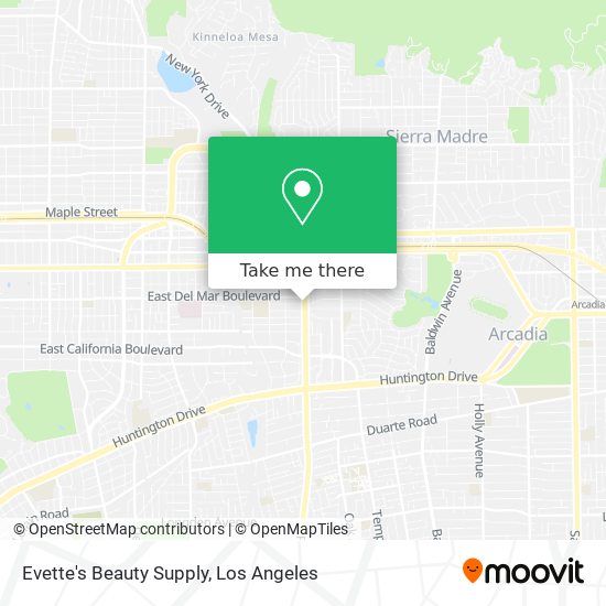 Evette's Beauty Supply map