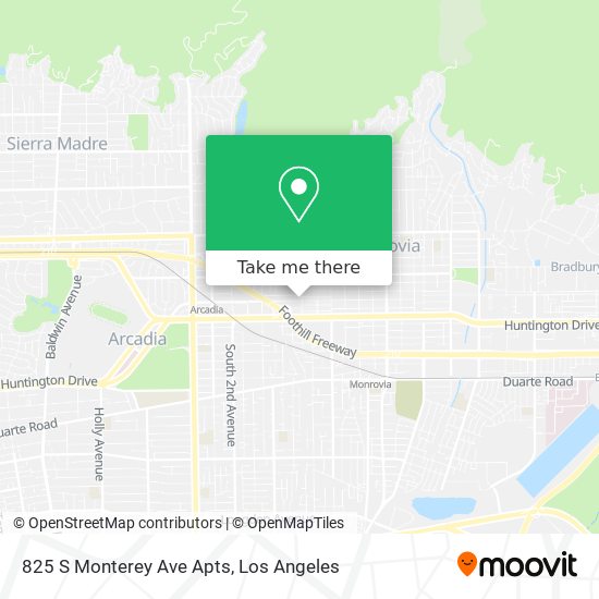 825 S Monterey Ave Apts map