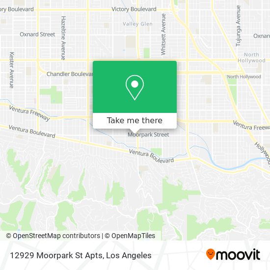 12929 Moorpark St Apts map