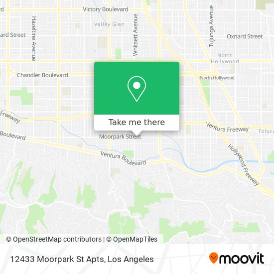 12433 Moorpark St Apts map