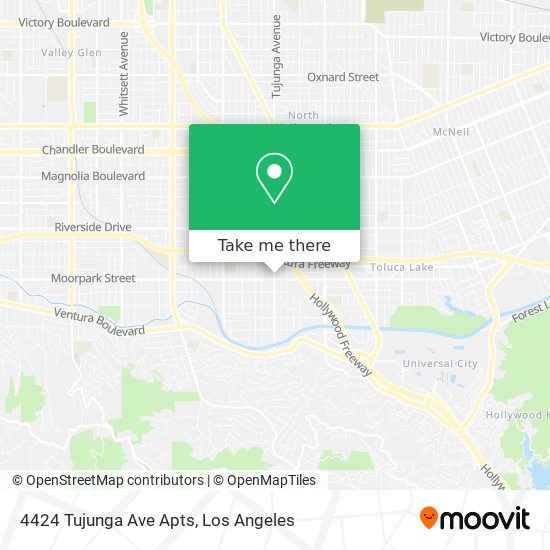 4424 Tujunga Ave Apts map