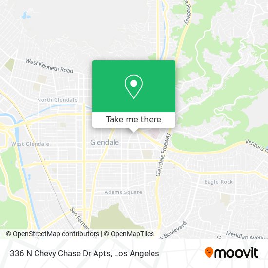 336 N Chevy Chase Dr Apts map