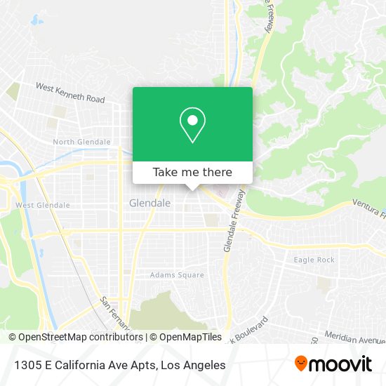 1305 E California Ave Apts map