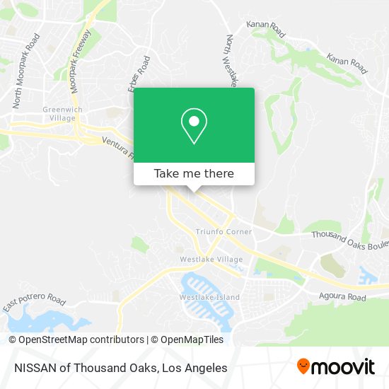 Mapa de NISSAN of Thousand Oaks