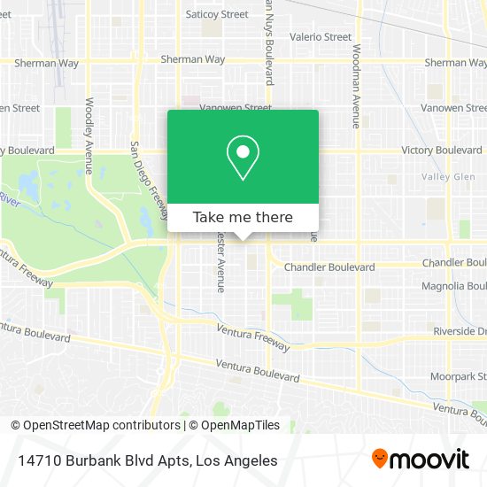 Mapa de 14710 Burbank Blvd Apts