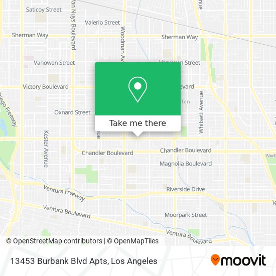 Mapa de 13453 Burbank Blvd Apts