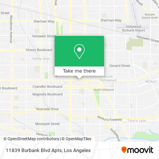 Mapa de 11839 Burbank Blvd Apts