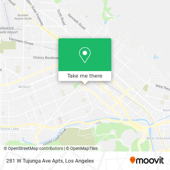 Mapa de 281 W Tujunga Ave Apts