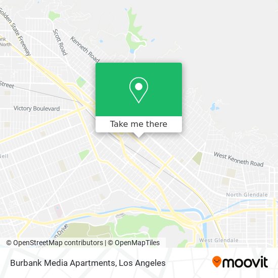 Mapa de Burbank Media Apartments