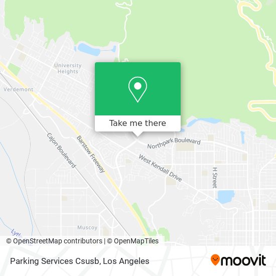 Parking Services Csusb map