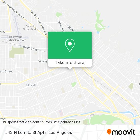 543 N Lomita St Apts map