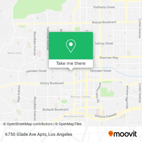 6750 Glade Ave Apts map