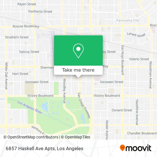 6857 Haskell Ave Apts map