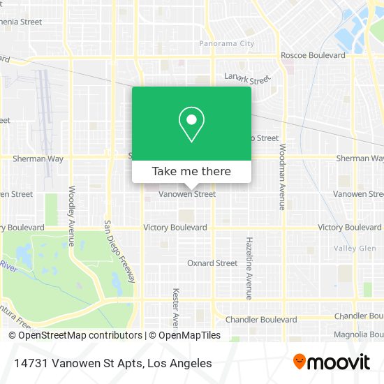 14731 Vanowen St Apts map